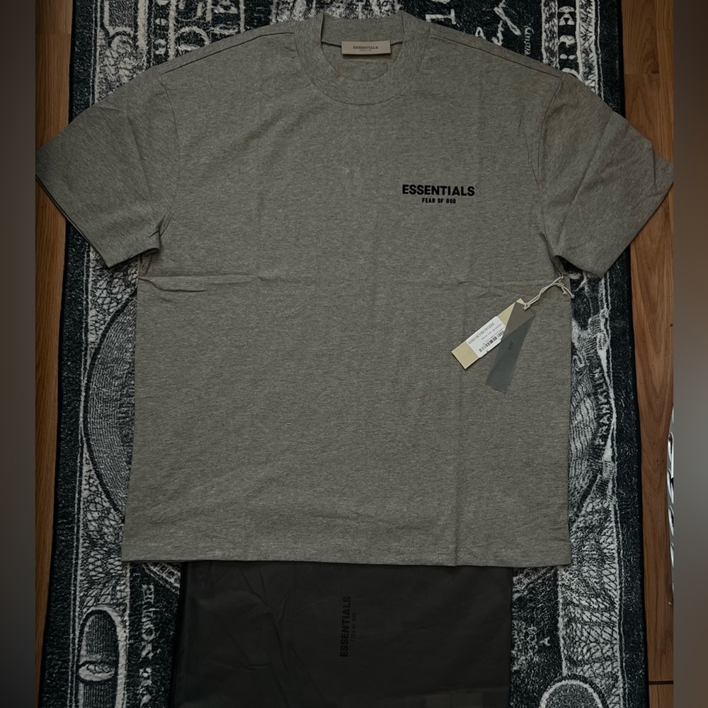 Essentials Fear Of God Dark Oatmeal Tee